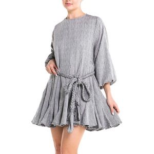 Red Dress Boutique - White & Grey Striped Dress